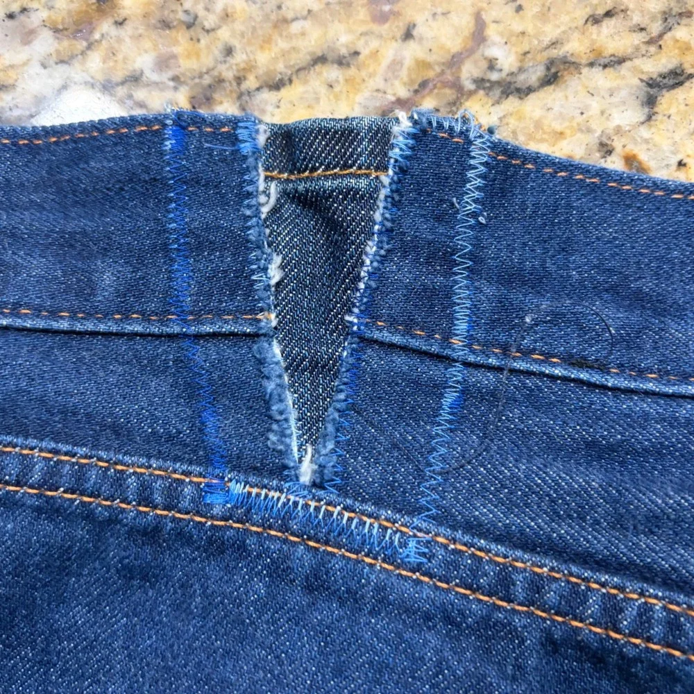 Levi Strauss 701 Vintage Selvedge Jeans Big E Redline Modified Waist 31 Indigo
